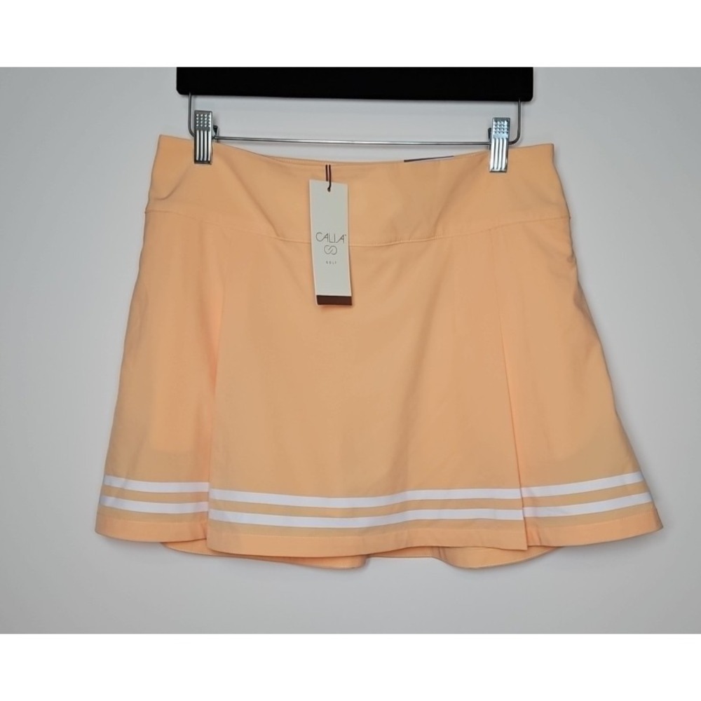 Calia Golf Womens Peach Side Zip Pleated Athletic Skort Size 10 NWT